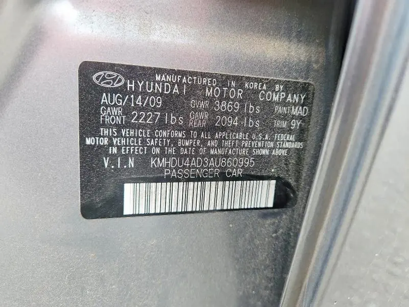 2010 HYUNDAI ELANTRA GLS  