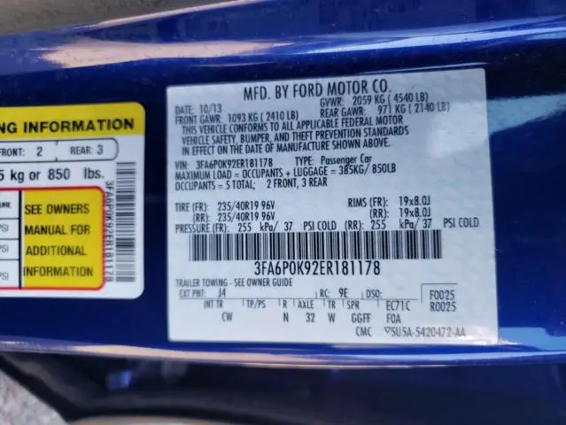 2014 FORD FUSION TITANIUM  