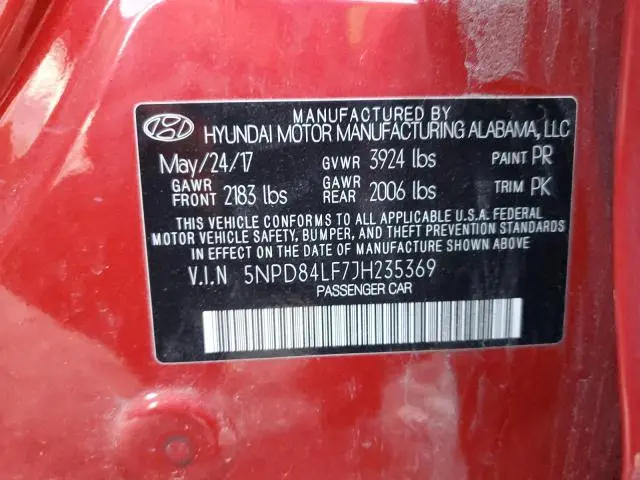 2018 HYUNDAI ELANTRA SEL  