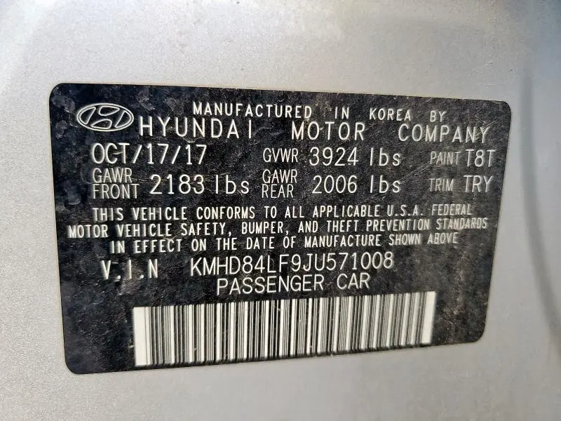 2018 HYUNDAI ELANTRA SEL  