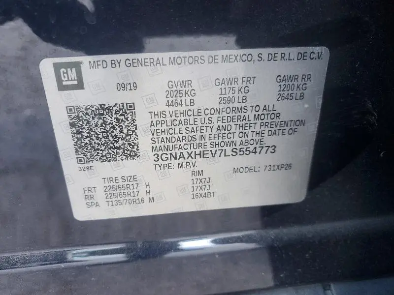 2020 CHEVROLET EQUINOX LS  
