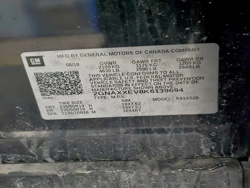 2019 CHEVROLET EQUINOX PREMIER  