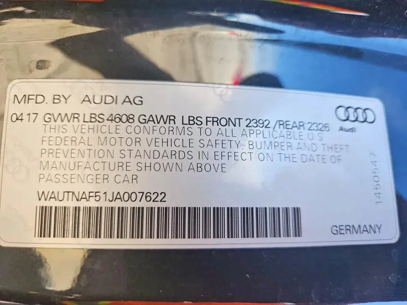 2018 AUDI A5 PREMIUM PLUS S-LINE  