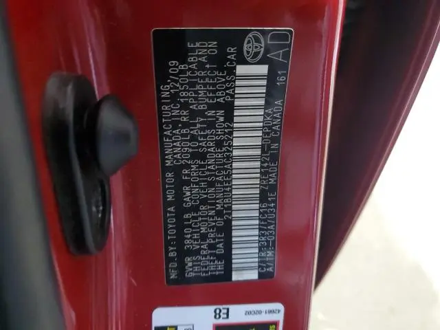 2010 TOYOTA COROLLA BASE  