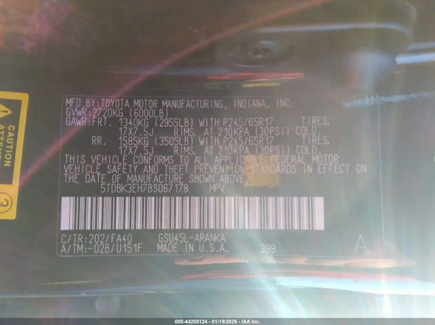 2011 TOYOTA HIGHLANDER BASE V6