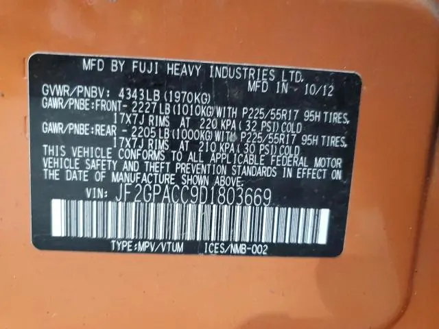 2013 SUBARU XV CROSSTREK 2.0 PREMIUM  