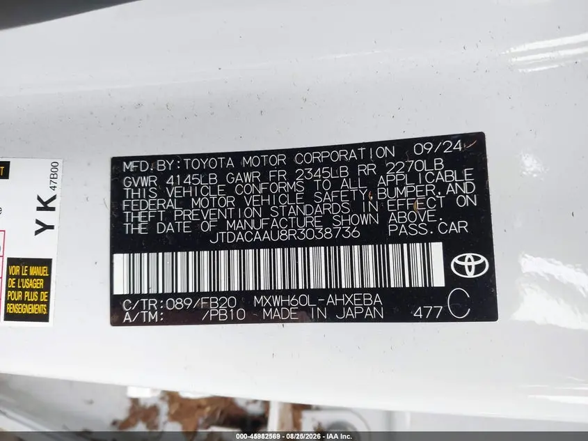 2024 TOYOTA PRIUS LE