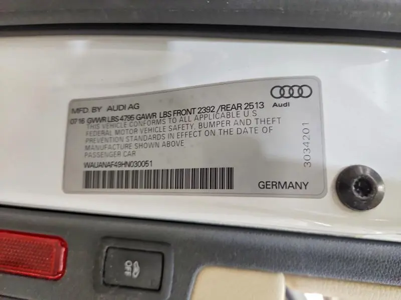 2017 AUDI A4   