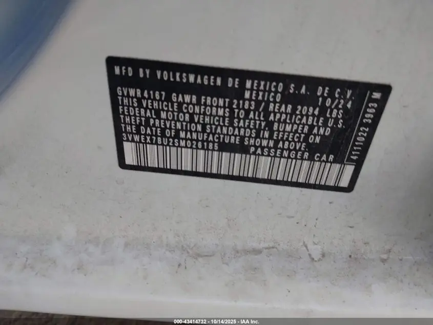 2025 VOLKSWAGEN JETTA 1.5T SE