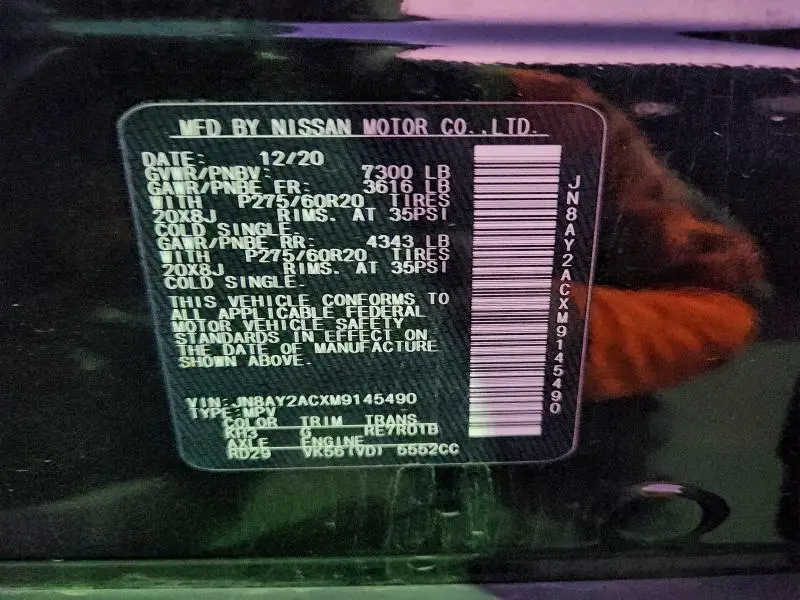 2021 NISSAN ARMADA SV  