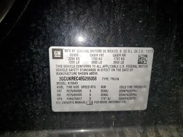 2014 CHEVROLET SILVERADO K1500 LT  