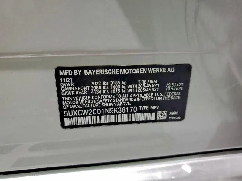 2022 BMW X7 XDRIVE40I  