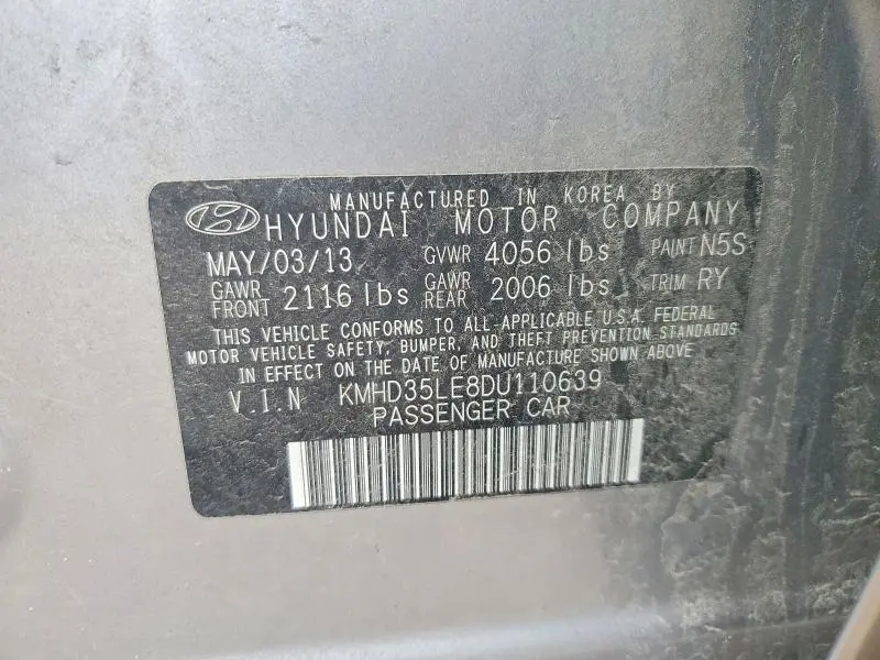 2013 HYUNDAI ELANTRA GT BASE  