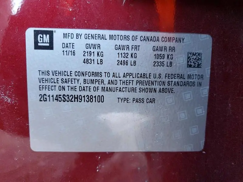 2017 CHEVROLET IMPALA PREMIER  