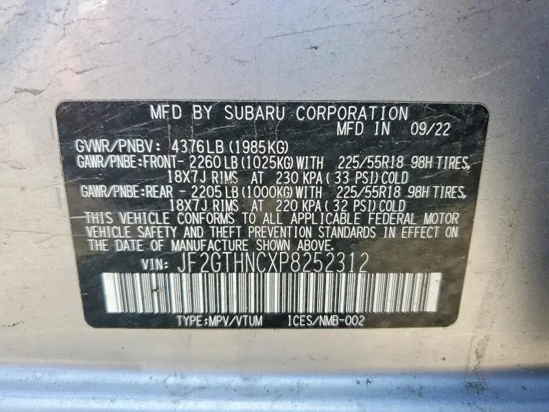 2023 SUBARU CROSSTREK LIMITED  