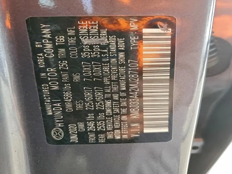 2021 HYUNDAI TUCSON LIMITED  