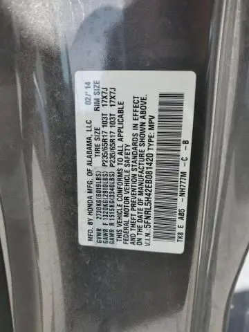 2014 HONDA ODYSSEY EX  