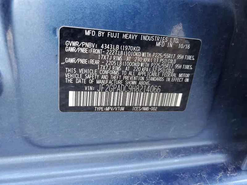 2017 SUBARU CROSSTREK PREMIUM  