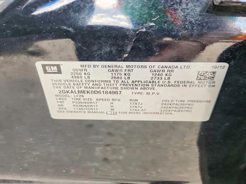 2013 GMC TERRAIN SLE  