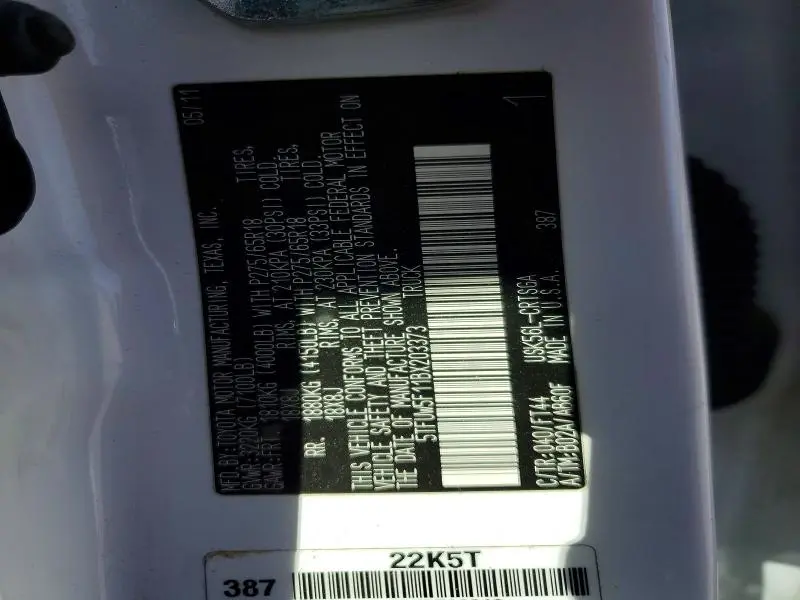 2011 TOYOTA TUNDRA GRADE  