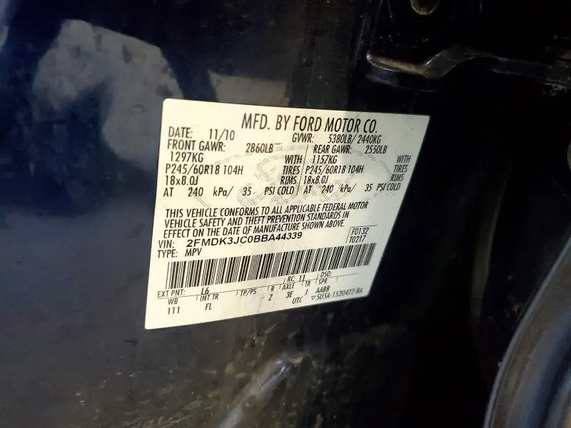 2011 FORD EDGE SEL  