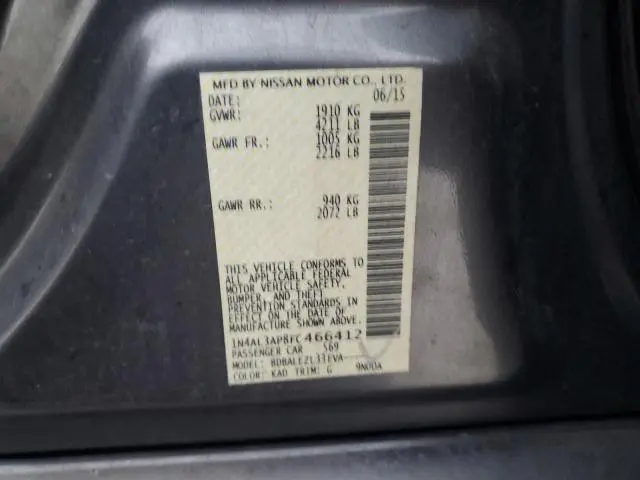 2015 NISSAN ALTIMA 2.5  