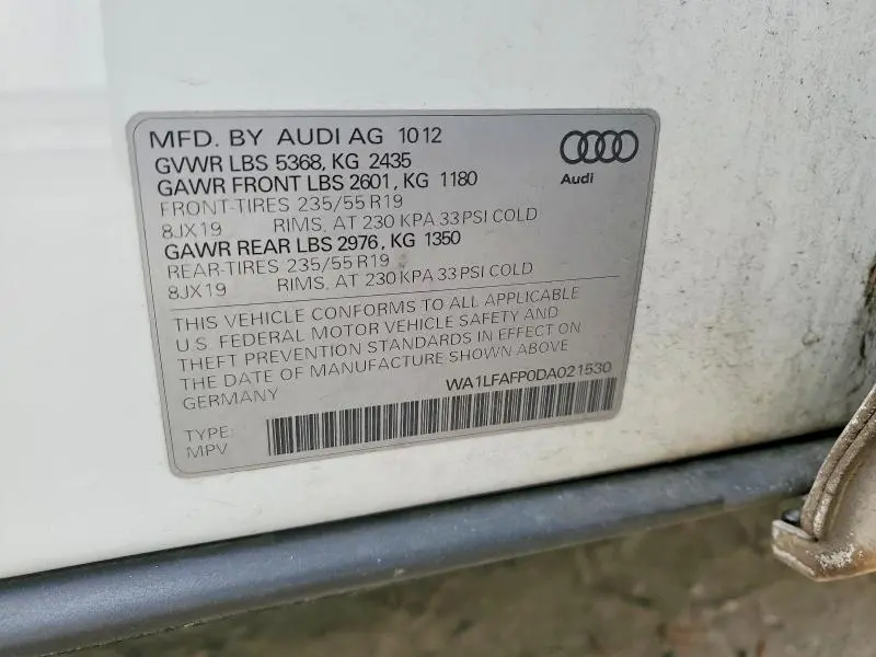 2013 AUDI Q5 PREMIUM PLUS  