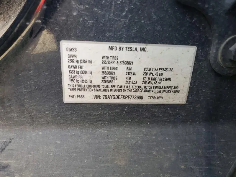2023 TESLA MODEL Y   