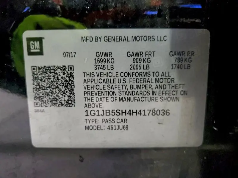 2017 CHEVROLET SONIC LS  