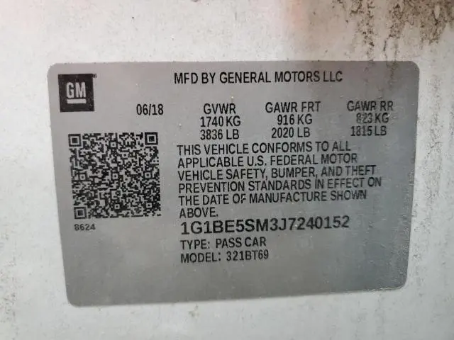 2018 CHEVROLET CRUZE LT  