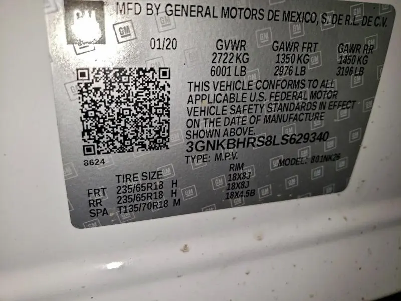 2020 CHEVROLET BLAZER 2LT  