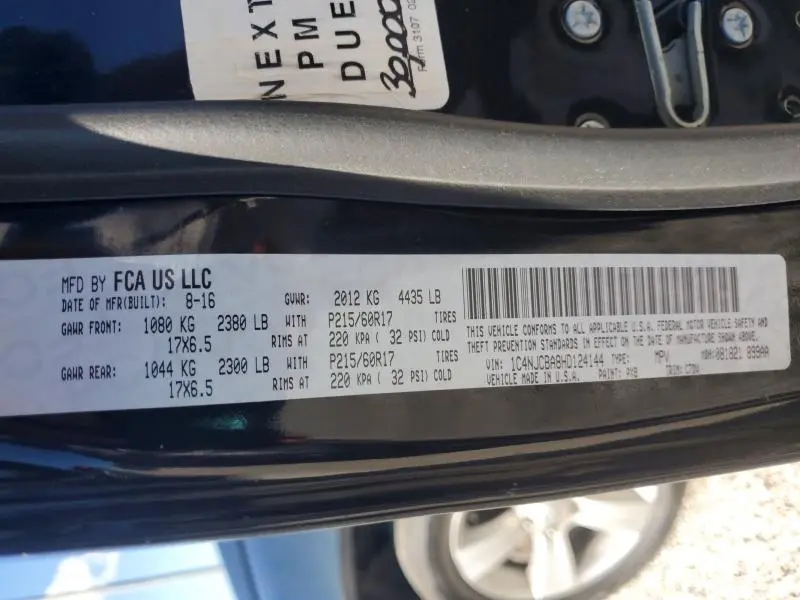 2017 JEEP COMPASS SPORT  