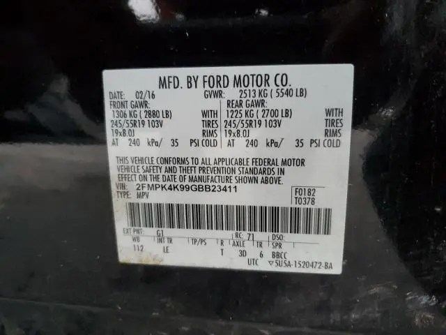 2016 FORD EDGE TITANIUM  