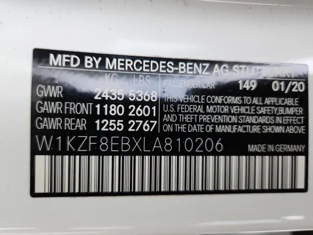 2020 MERCEDES-BENZ E 350 4MATIC  