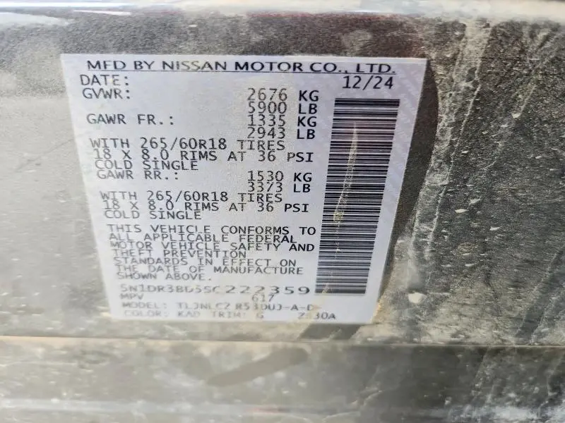 2025 NISSAN PATHFINDER ROCK CREEK  
