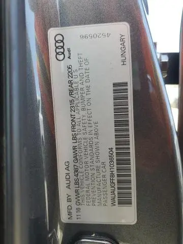 2017 AUDI A3 PREMIUM  