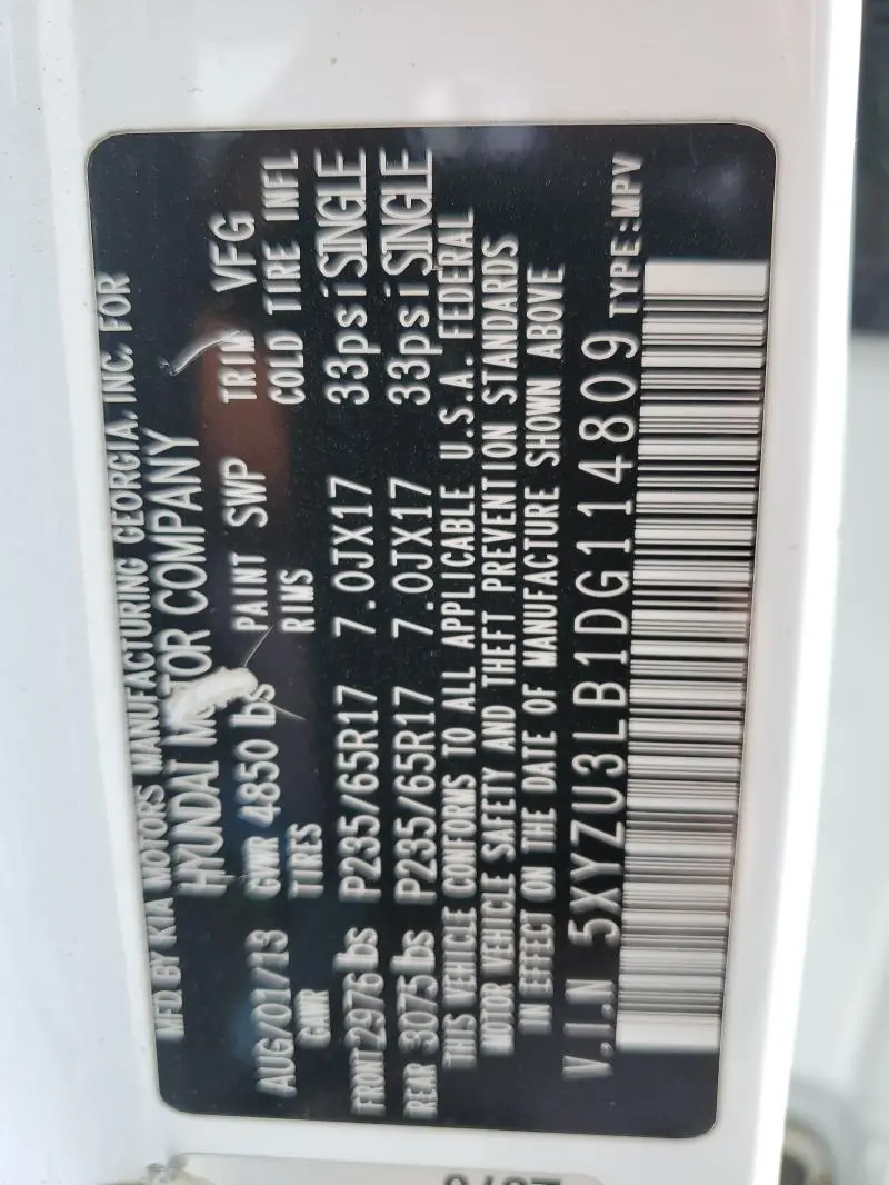 2013 HYUNDAI SANTA FE SPORT   