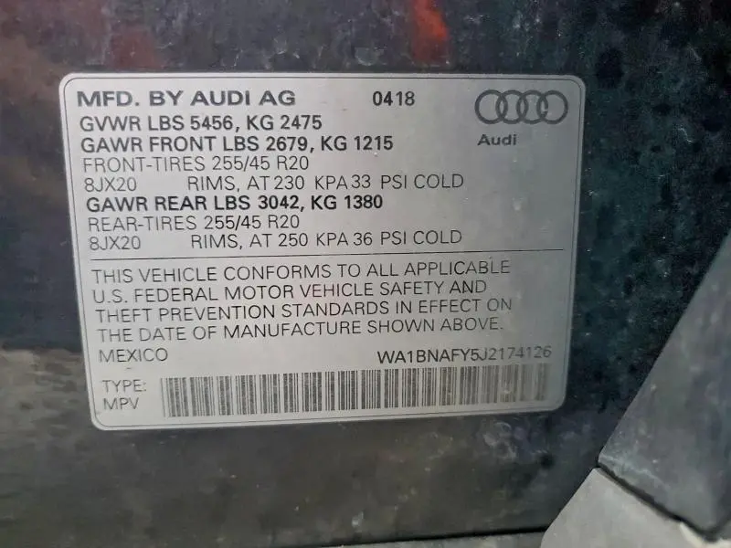 2018 AUDI Q5 PREMIUM PLUS  