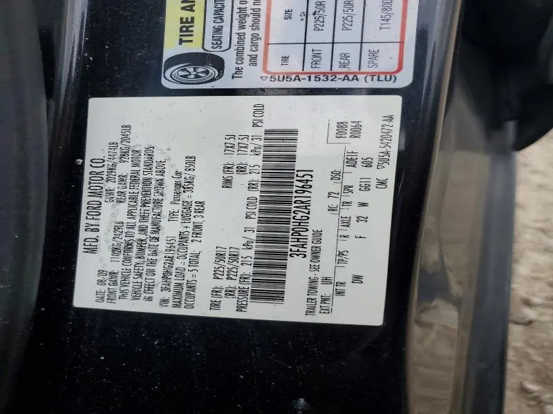 2010 FORD FUSION SE  