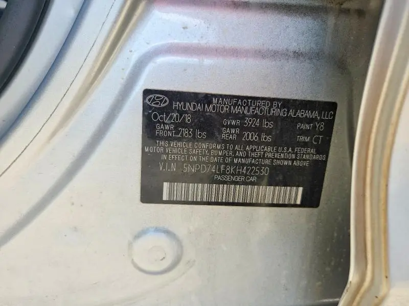2019 HYUNDAI ELANTRA SE  