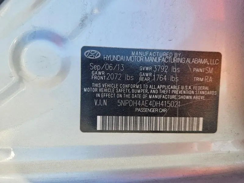 2013 HYUNDAI ELANTRA GLS  