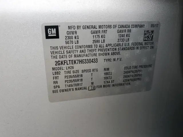 2017 GMC TERRAIN SLE  