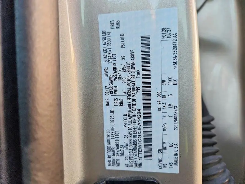 2018 FORD F150 SUPERCREW  