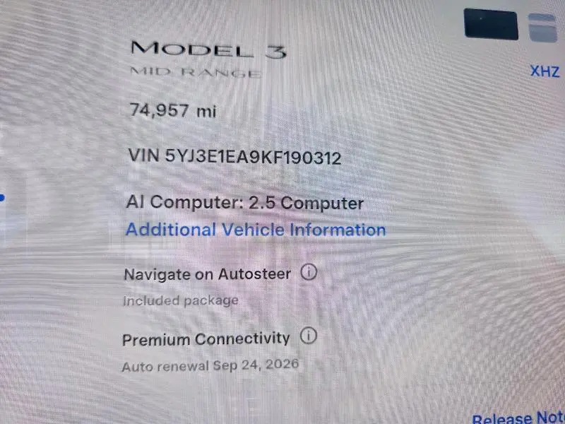 2019 TESLA MODEL 3   
