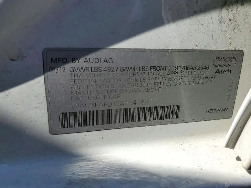2012 AUDI A4 PREMIUM  