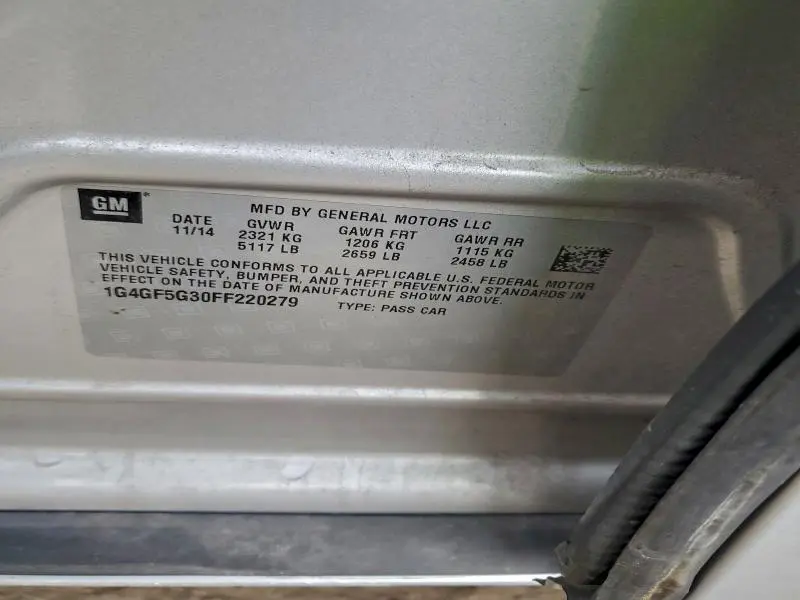 2015 BUICK LACROSSE PREMIUM  