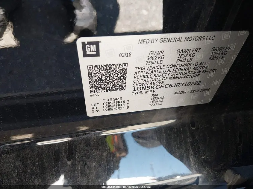 2018 CHEVROLET SUBURBAN LS