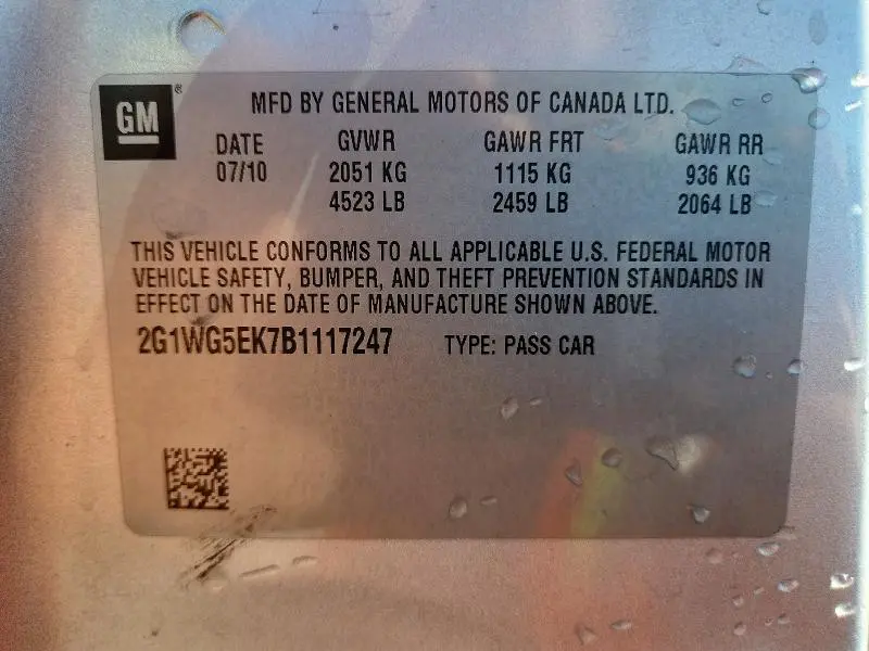 2011 CHEVROLET IMPALA LT  