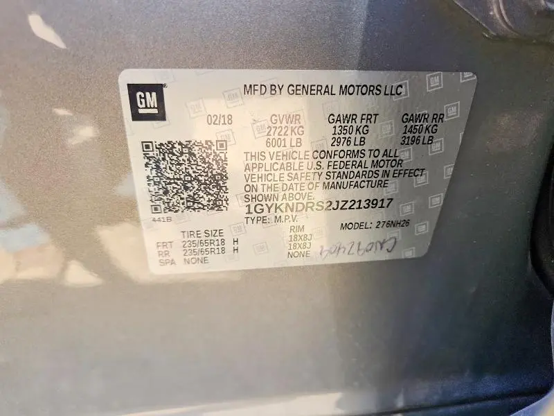 2018 CADILLAC XT5 LUXURY  