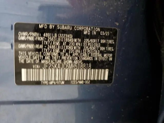 2021 SUBARU FORESTER PREMIUM  